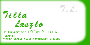 tilla laszlo business card